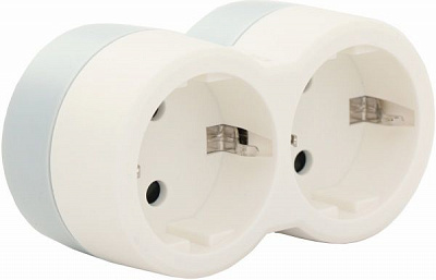 Двійник Legrand 2P+E із заземленням 2 гн. білий 50655