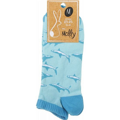 Шкарпетки жіночі Молли Акула р. 23-25 бірюзовий