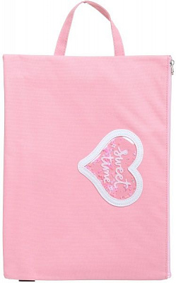 Папка А4 Сердце, розовая