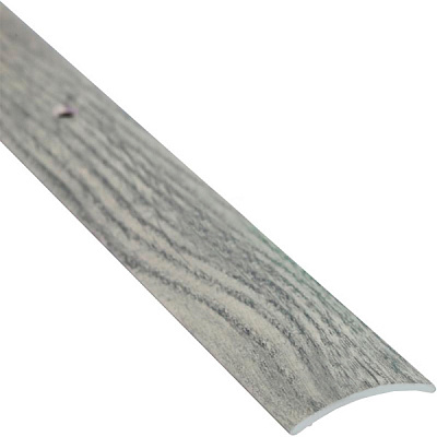 Поріжок алюмінієвий декорований Braz Line гладкий з отворами 30x900 мм дуб димчастий