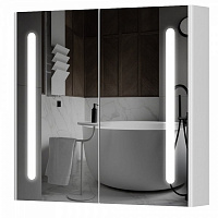 Зеркальный шкаф Aquarius Silver с LED-подсветкой 80 белый 