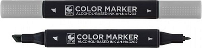 Маркер художественный STA 3202 двусторонний 0.7 / 1-7 мм STA3202-CG3 холодный серый 3 