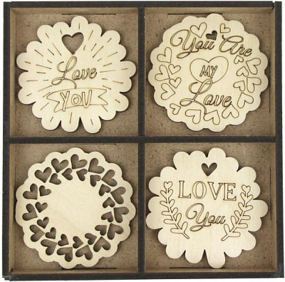 Набор заготовок Love you 2 13x13 см 12 шт. Rosa Talent 