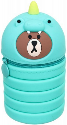 Пенал-тубус Ведмежа-дракон 11х6,5/19х6,5 см бірюзовий