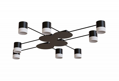 Люстра стельова Hopfen STARK CL-8/4-ACRIL 8xGX53 чорний