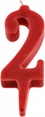 Свічка для торта Свічка для торта Свято мрій нумерична Цифра 2 10,5 см 1 шт. (22051439)
