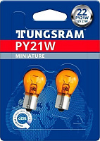 Лампа накаливания GE 1056 E1 BL2B TU PY21W BAU15s 12В 21 Вт 2 шт. 6000 K