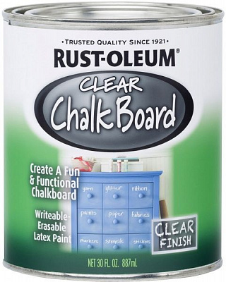 Фарба грифельна Rust Oleum Chalk Board для школьных досок чорний 0,887 л 1,4кг