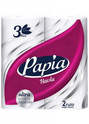 Паперові рушники PAPIA тришаровий 2 шт.