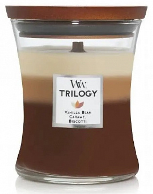 Свеча ароматическая Woodwick Medium Trilogy Cafe Sweets 275 г 