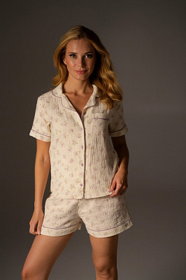 Піжама German Volf принт квіти з кантом р. М білий