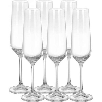 Набор бокалов для шампанского Tori 210 мл 6 шт. Fiora 