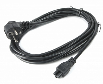 Кабель Cablexpert силовой 3 м черный (PC-186-ML12-3M) CEE7/7-C5, VDE, с заземлением, 3х1.0 мм 