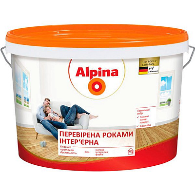 Фарба акрилова Alpina Перевірена роками мат білий 18л 25кг