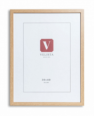 Рамка для фотографии с оргстеклом Velista 15W-3206-11v 1 фото 30х40 см дерево светлое