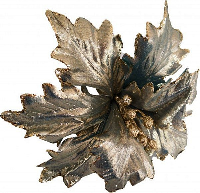 Декорация новогодняя Пуансеттия 22 см шампань EPI-EYF18-702 