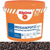 Декоративная штукатурка мозаичная Alpina Expert Mosaikputz 19 16 кг белыйкоричневыйтемно-коричневый
