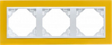 Рамка тримісна Efapel ANIMATO Logus універсальна жовтий 90930 TRG