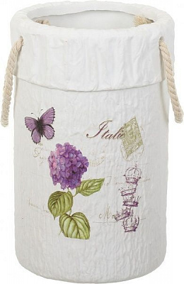 Ваза керамическая белая Гортензия 15,5х15,5х24 см