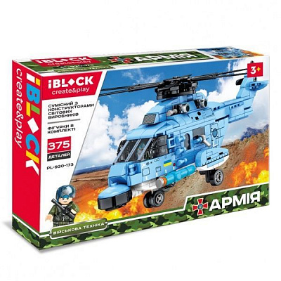 Конструктор Iblock Військовий гелікоптер PL-920-173