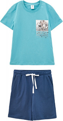 Комплект для мальчиков Роза р.140 темно-бирюзовый 210221 