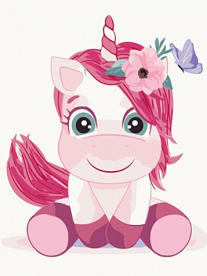 Картина по номерам Милая единорожка PKBS7108 30x40 см Brushme 