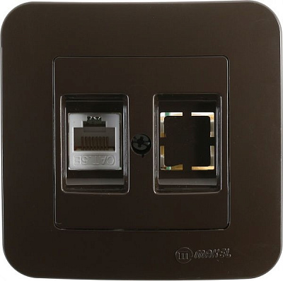 Розетка комп’ютерна Makel Lillium Natural коричневий
