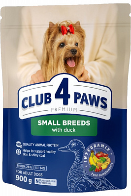 Корм сухий Club 4 Paws міні з качкою 900 г