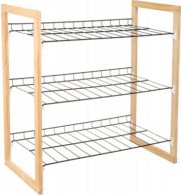 Подставка для обуви 3 уровня CR00283 300x575x595 мм / коричневый 