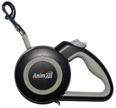 Поводок-рулетка AnimAll Reflector Серо-черный MS7110-5M