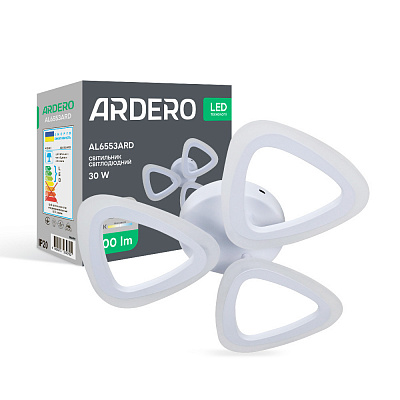 Люстра світлодіодна ARDERO Clover 3xLED-модуль білий AL6553ARD CLOVER