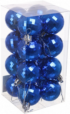 Набір ялинкових куль Диско в асортименті (EPI-No. 17-33 -4cm d 40 мм 16 шт./уп.