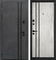 Двері вхідні Міністерство дверей Престиж-3К-550-М (Бетон А./О.С.) бетон антрацит / оксид 2050x960 мм ліві