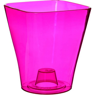 Кашпо для орхідей рожевий квадратний 2,5л рожевий