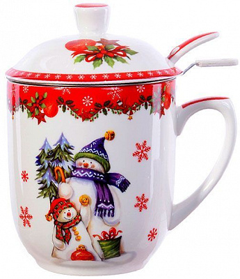 Чашка с заварником Новогодняя коллекция 300 мл 985-078 Lefard