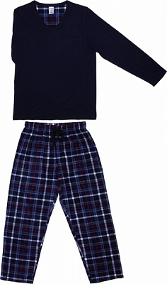 Костюм домашній чоловічий La Nuit Basic Check р. М синій