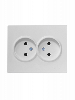 Розетка 2 без заземления Lezard Vesna IP20 белый 742-0200-128B