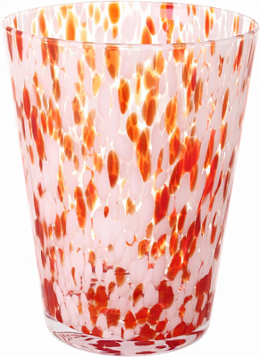 Ваза стеклянная Wrzesniak Glassworks Confetti 24 см оранжевая 27-1061D