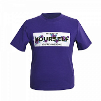Футболка для девочек WP Merchandise Believe in yourself р.152 фиолетовый FWPKIDTSBY23VT152 
