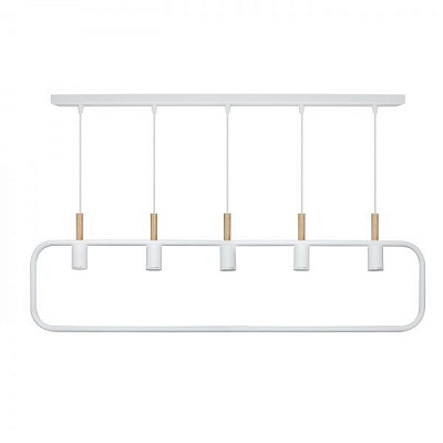 Підвіс Светкомплект Loft RL 5x40 Вт E27 білий/дерево