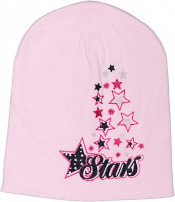 Шапочка дитяча для дівчинки Kraft 264-Т р.52-54 світло-рожевий