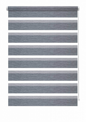 Ролета день-ніч Gardinia Міні Зебра 80x150 см натурально-сіра