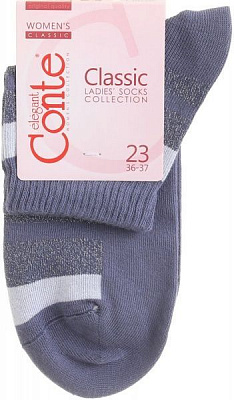 Носки Conte CLASSIC люрекс 16С-26СП 082 р. 23 темный джинс 1 шт. 