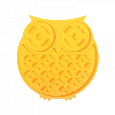 Килимок WahoPet годівниця для собак сова силіконова жовта WA00002