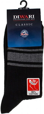 Шкарпетки Diwari CLASSIC 14С-94СП 031 р. 44-45 чорний