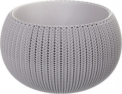 Горщик пластиковий Keter Cozies M круглий 9,4л сірий