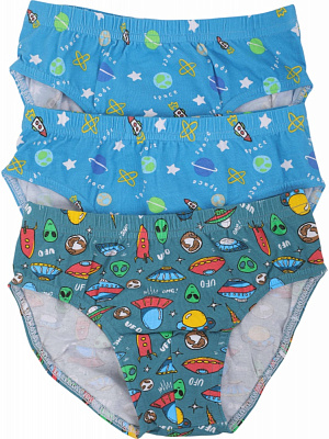 Набор трусов для мальчиков HW 3 пары р.98-104 голубой с серым H1-I1