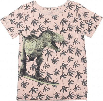 Футболка для мальчика Фламинго Пальмы р.152 бежевый 722-123-8 