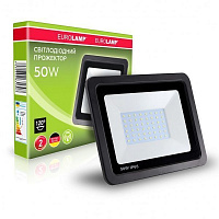 Прожектор Eurolamp 6000 K 50 Вт IP65 чорний LED-FL-50/6(black) 