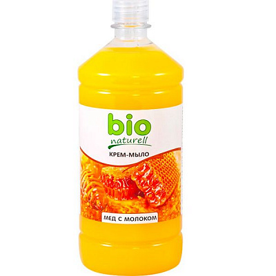Жидкое мыло Bion Мед с молоком 1 л запаска